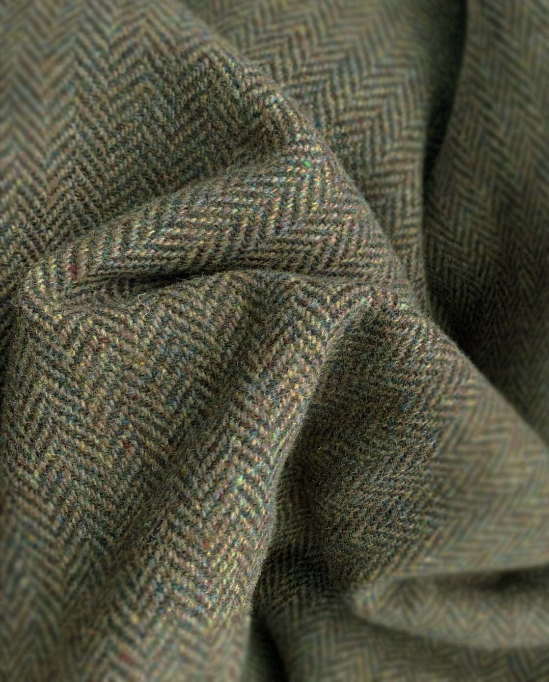 Damen Wollmantel ''Emilia'' in green Hill Tweed - Wellington of Bilmore