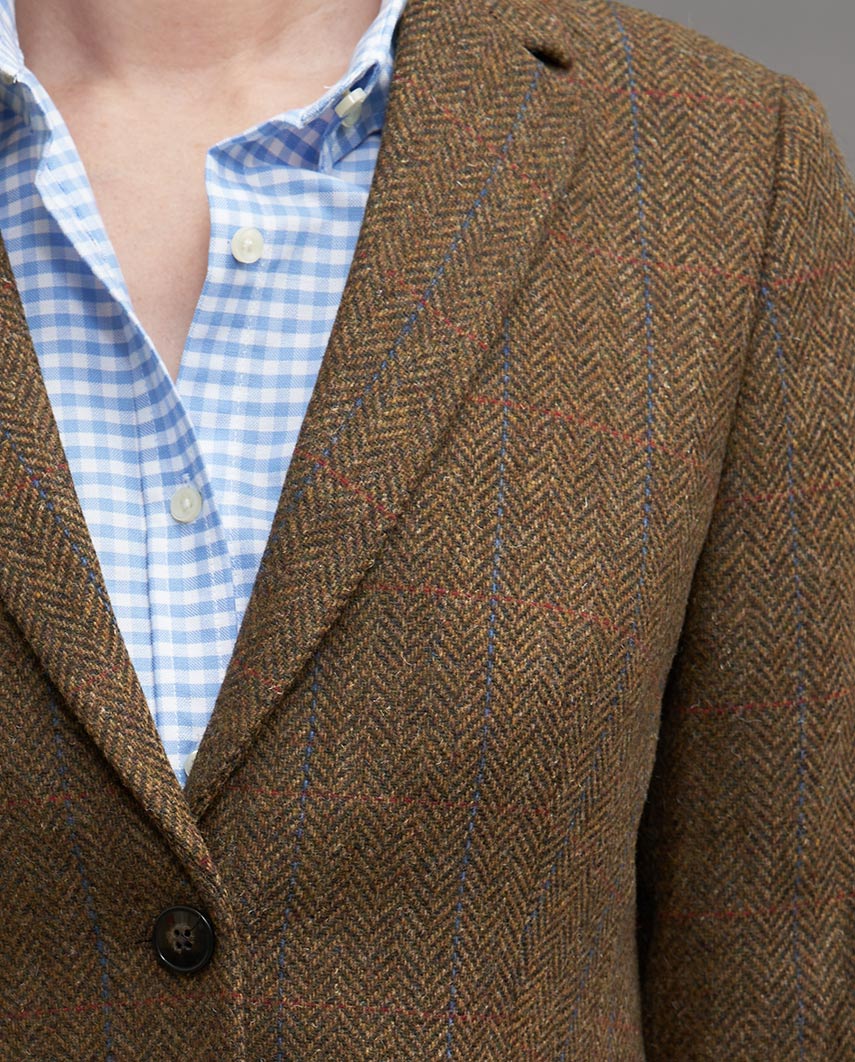Damenblazer "Ami" aus reiner Schurwolle – country red blue Check - Wellington of Bilmore