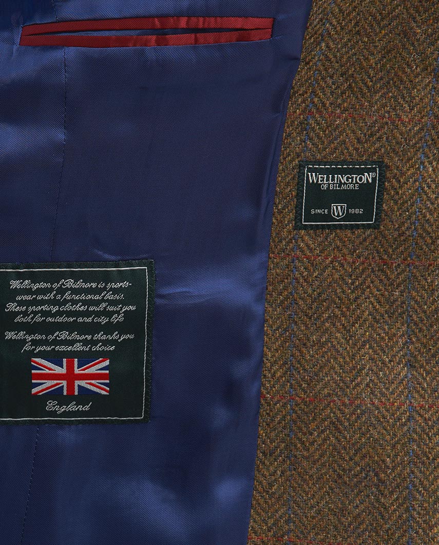 Damenblazer "Ami" aus reiner Schurwolle – country red blue Check - Wellington of Bilmore