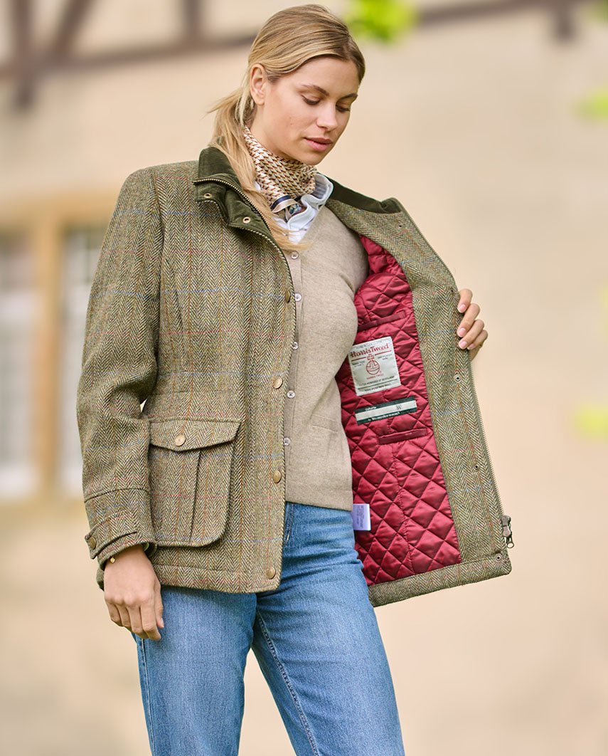 Damenjacke ''Bailey'' aus Harris Tweed in light green - Wellington of Bilmore