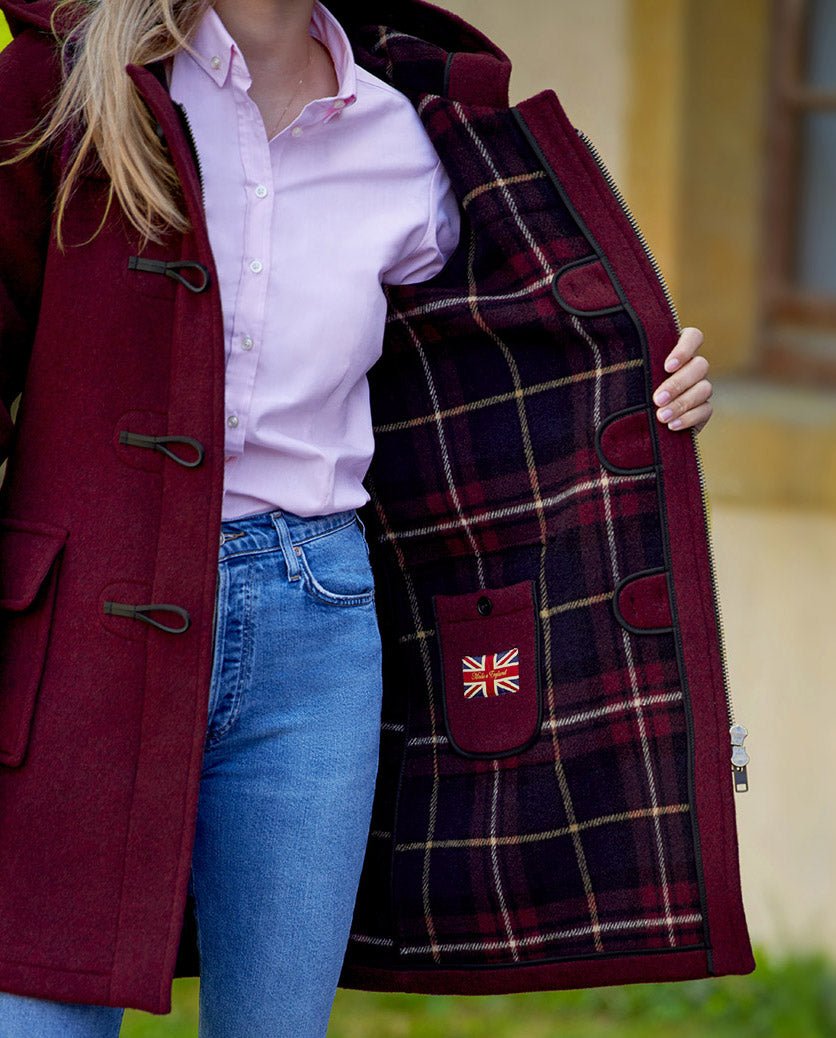 Dufflecoat für Damen ''Ladies Duffle'' in burgundy - Wellington of Bilmore