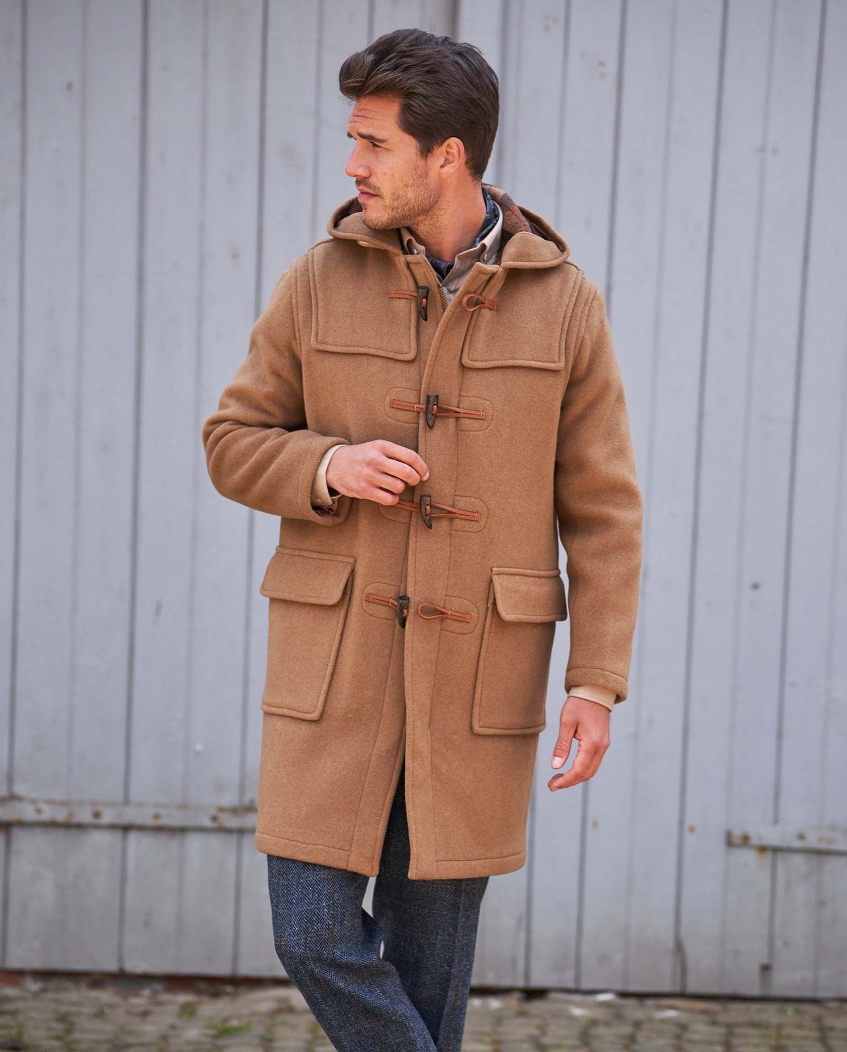 Dufflecoat ”Men’s Duffle” für Herren in camel - Wellington of Bilmore