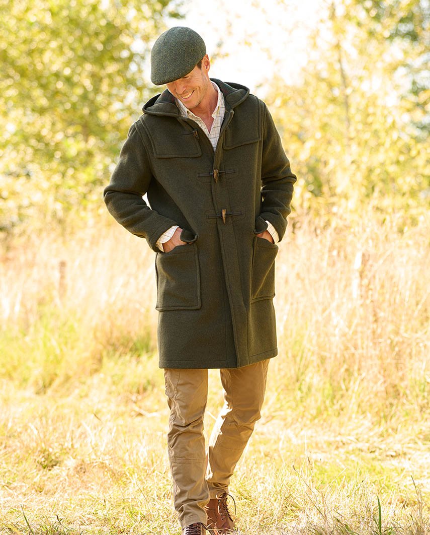 Dufflecoat ”Men’s Duffle” für Herren in oliv - Wellington of Bilmore