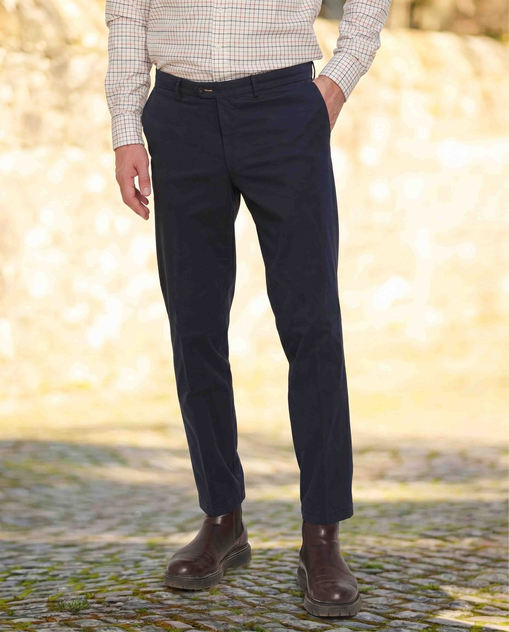 Feine Herren Chino ” Mr. Jones” in navy - Wellington of Bilmore