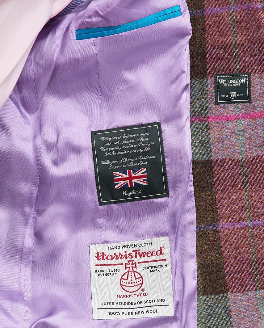 Harris Tweed Blazer "Ami" in Tartan Check - Wellington of Bilmore