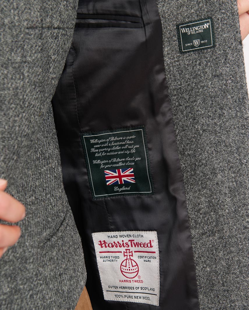 Harris Tweed Blazer ''Carola'' in anthra melange - Wellington of Bilmore