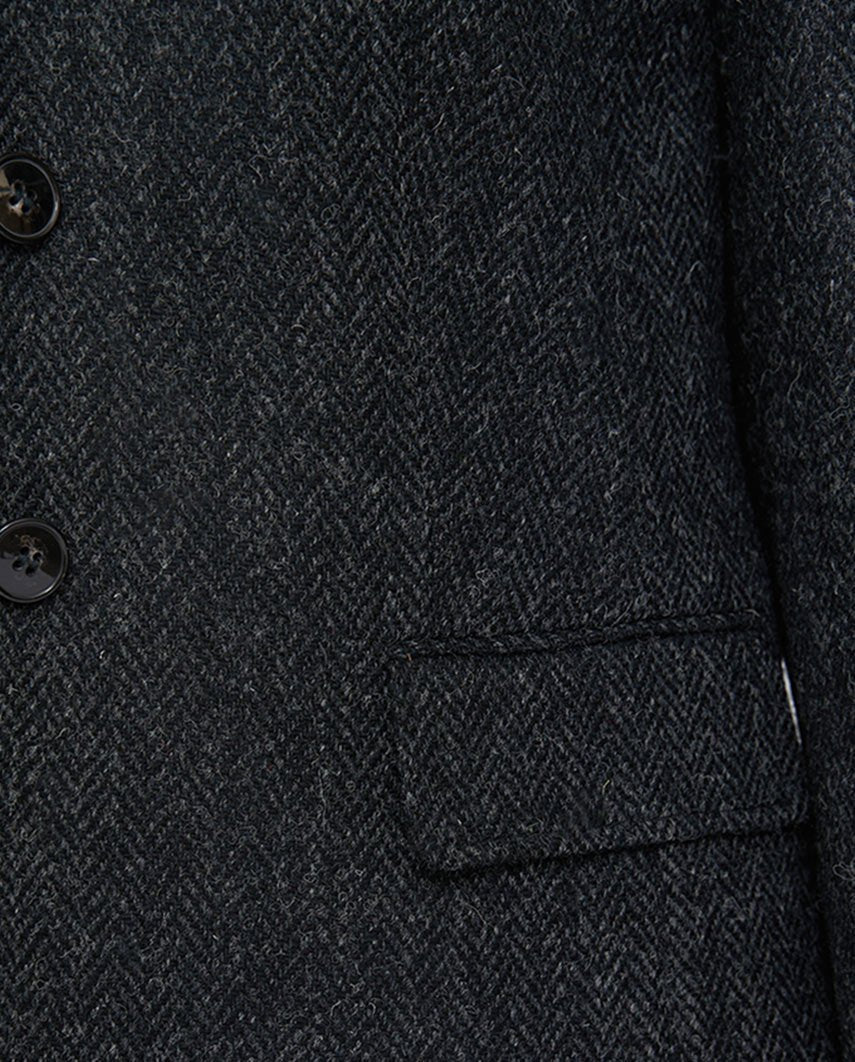 Harris Tweed Blazer "Carola" in charcoal - Wellington of Bilmore
