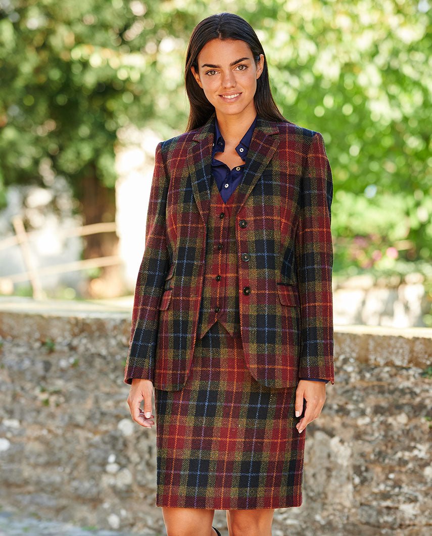 Harris Tweed Blazer ''Carola'' in Check of Island - Wellington of Bilmore