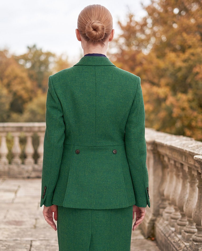 Harris Tweed Blazer "Carola" in green Twill - Wellington of Bilmore