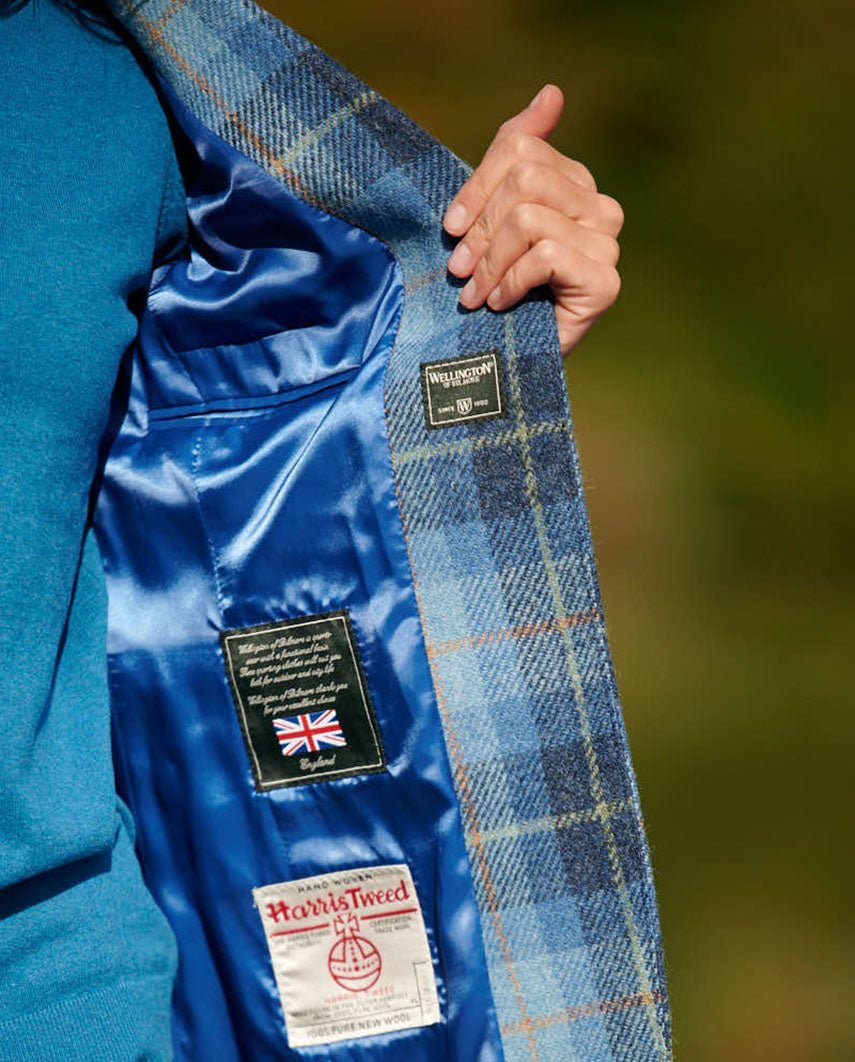 Harris Tweed Blazer ''Carola'' in Jeans Herringbone - Wellington of Bilmore