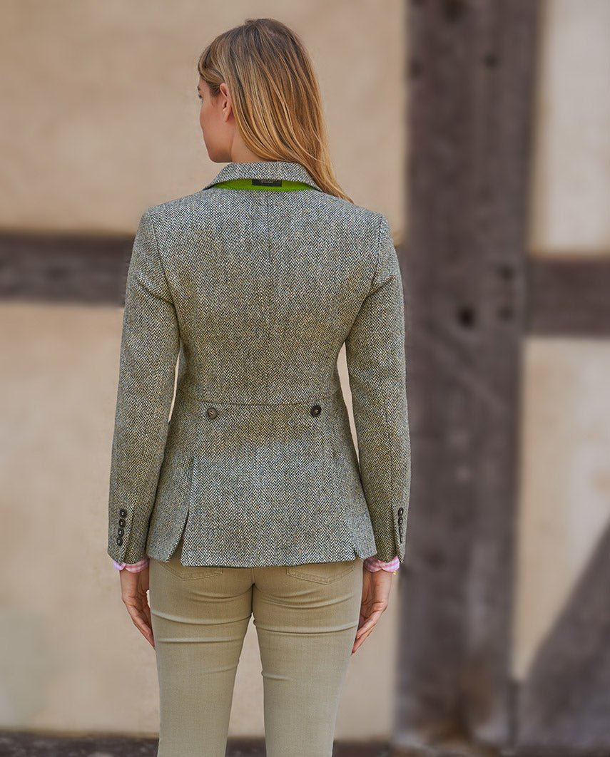 Harris Tweed Blazer ''Carola'' in multi - green Tweed - Wellington of Bilmore