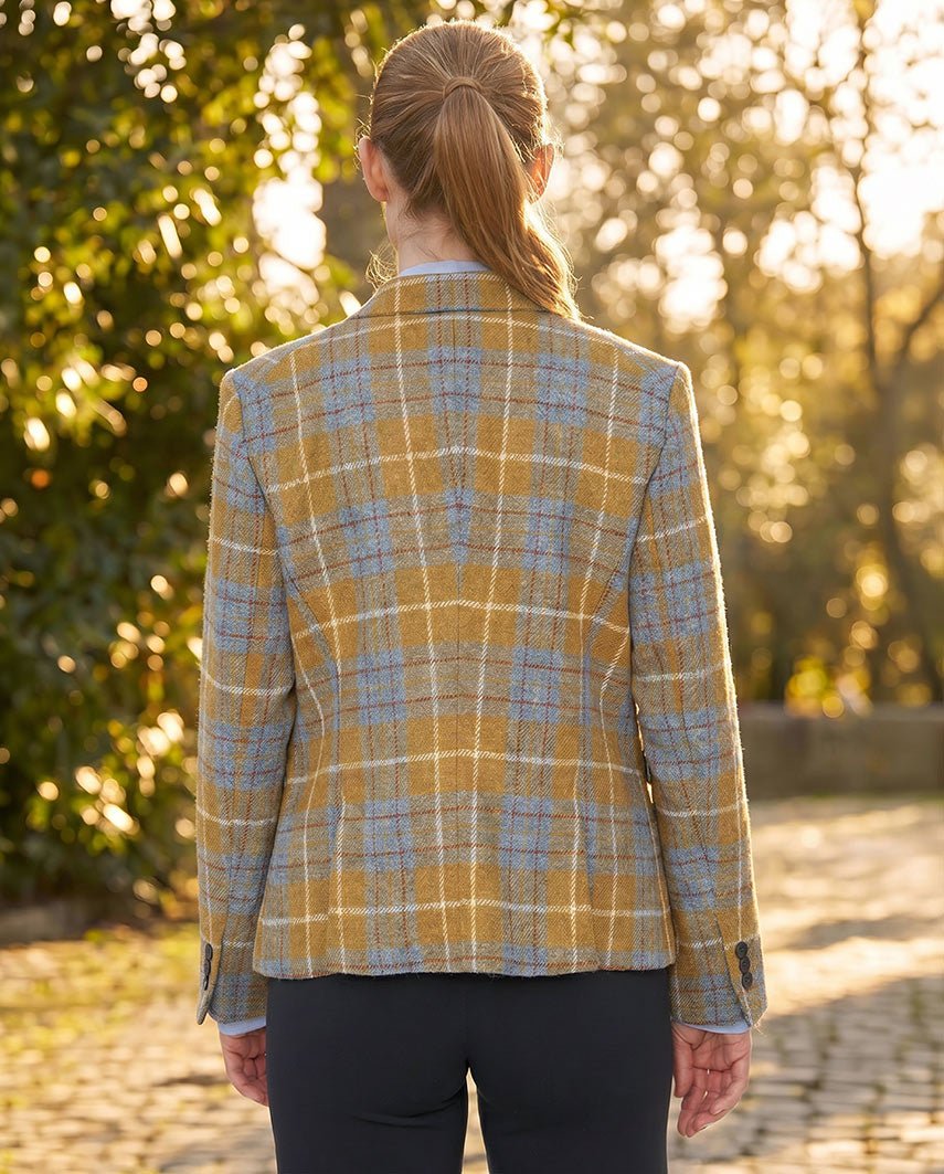 Harris Tweed Blazer ''Ladiesclub'' in amber check - Wellington of Bilmore
