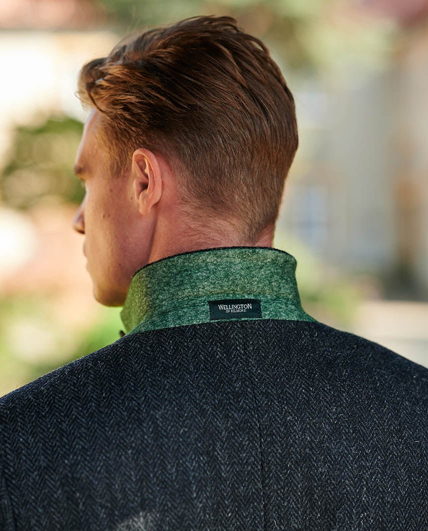 Harris Tweed Blazermantel “Barney” für Herren in charcoal - Wellington of Bilmore