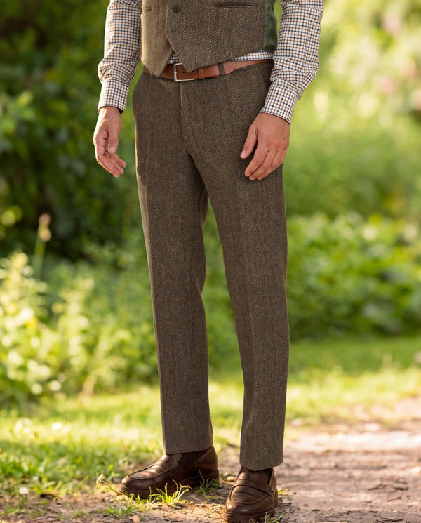 Harris Tweed Hose "Mr. Miller" in evergreen