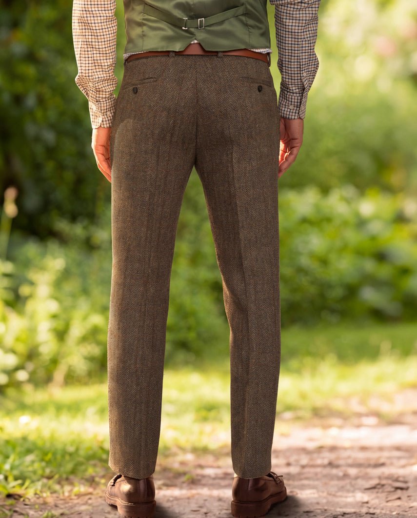 Harris Tweed Hose "Mr. Miller" in evergreen - Wellington of Bilmore