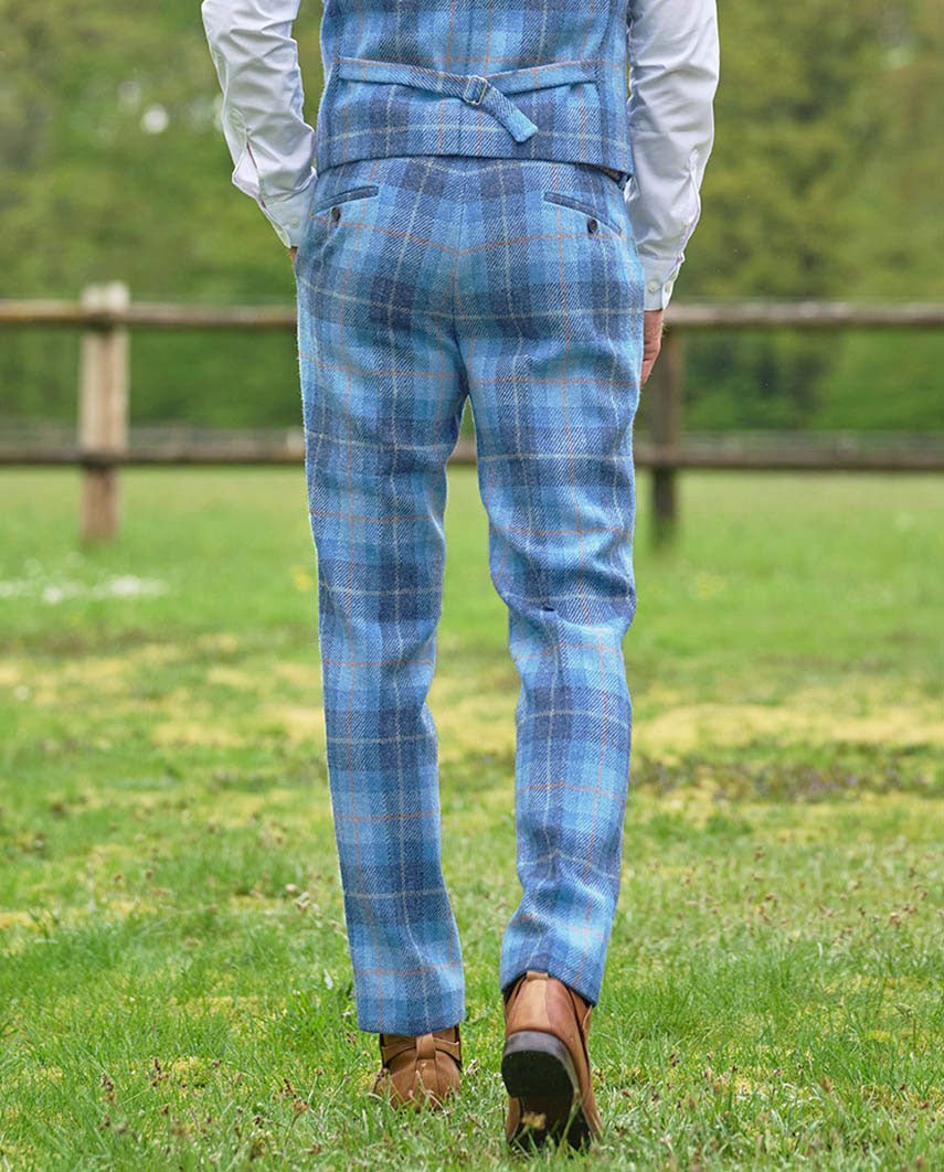 Harris Tweed Hose ''Mr. Miller " in jeans herringbone - Wellington of Bilmore