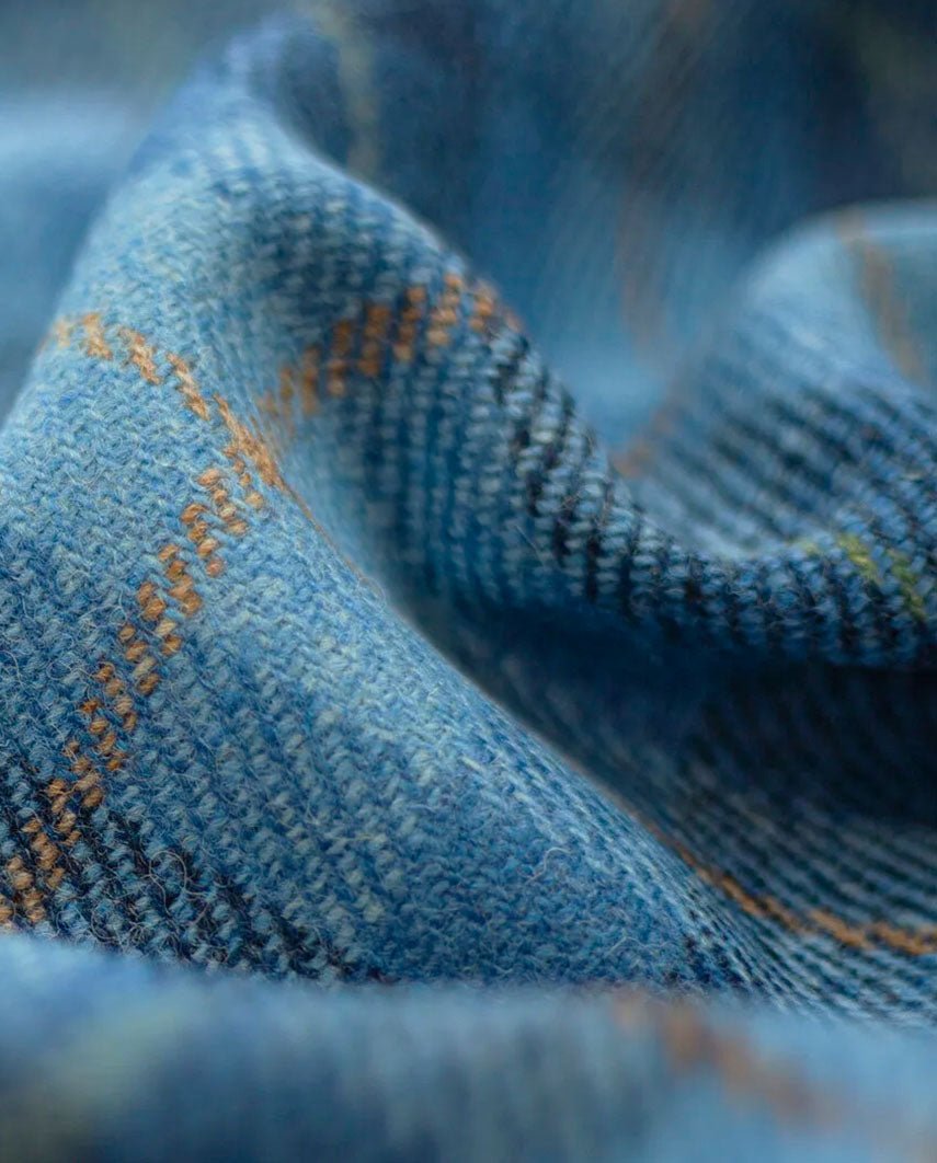 Harris Tweed Mütze "Henry Cap" in jeans herringbone - Wellington of Bilmore