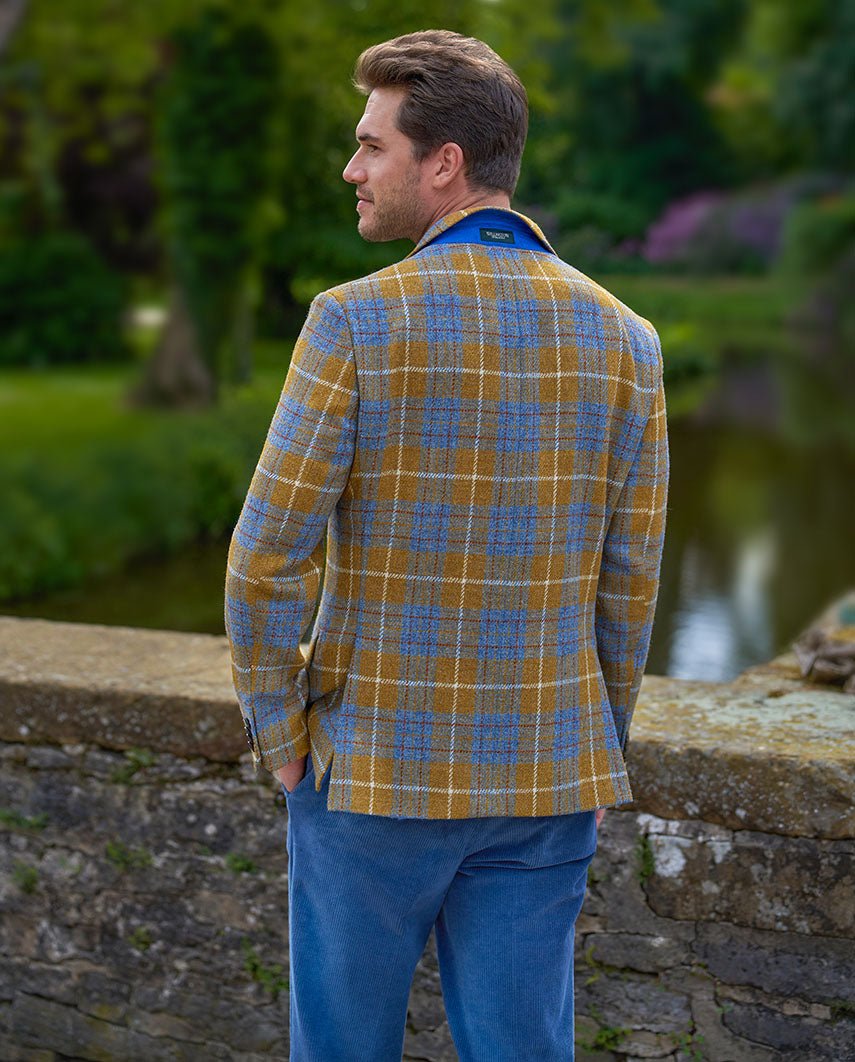 Harris Tweed Sakko ''London'' im amber check - Wellington of Bilmore