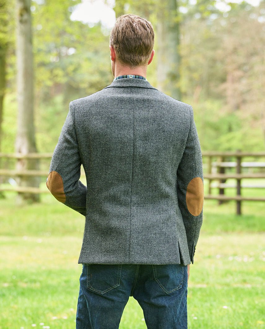 Harris Tweed Sakko "London" in anthra melange - Wellington of Bilmore