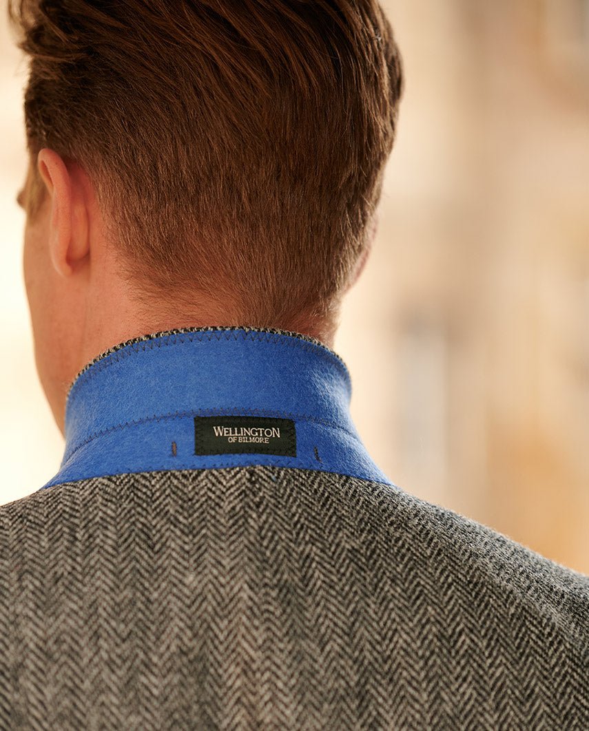 Harris Tweed Sakko "London" in black herringbone - Wellington of Bilmore