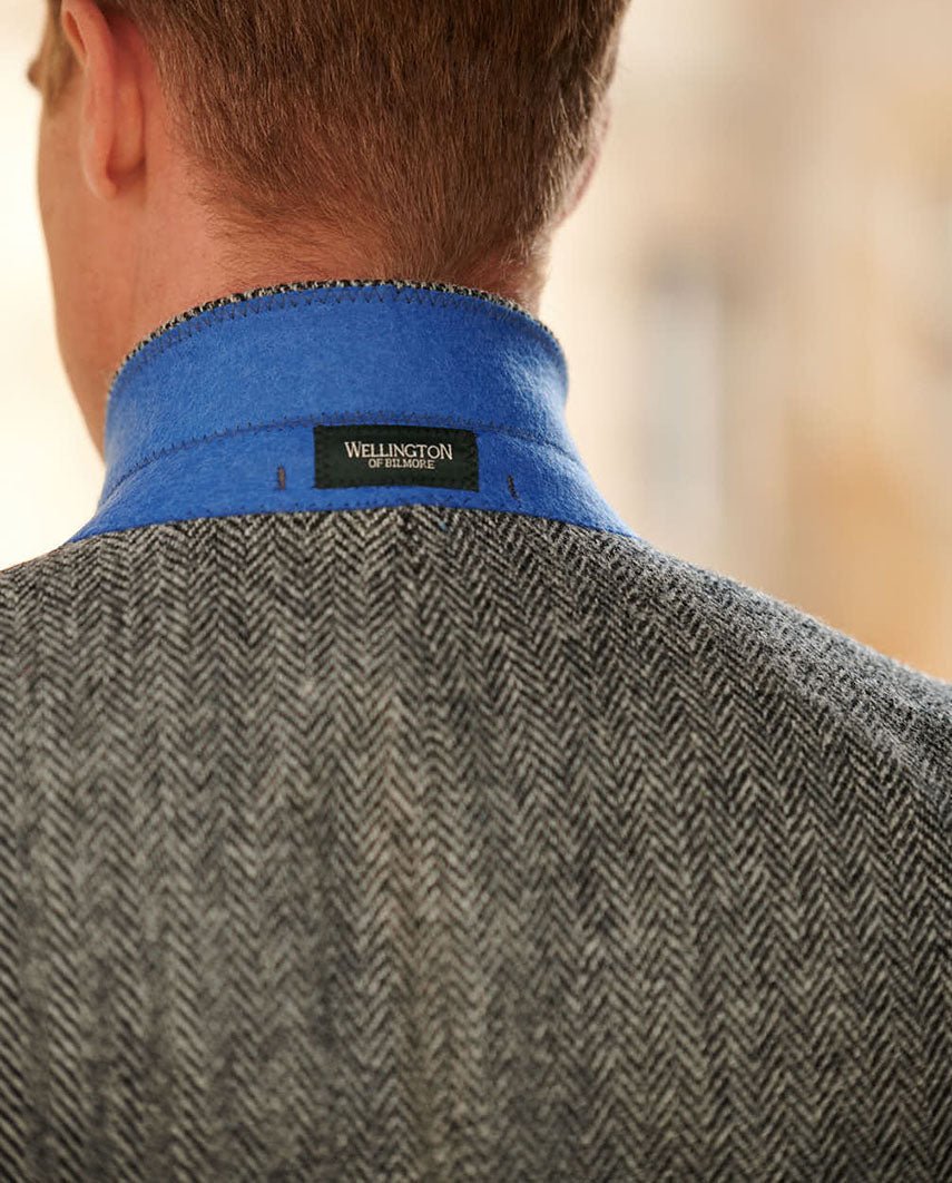 Harris Tweed Sakko ''London'' in black herringbone - Wellington of Bilmore