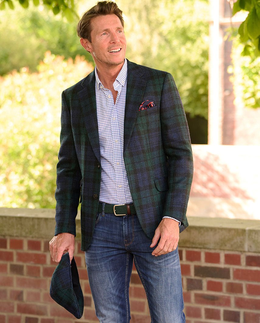 Harris Tweed Sakko "London" in Blackwatch - Wellington of Bilmore
