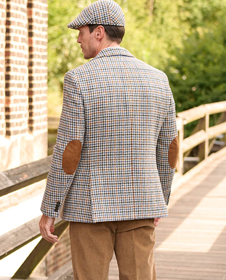 Harris Tweed Sakko ''London'' in creme Hahnentritt - Wellington of Bilmore