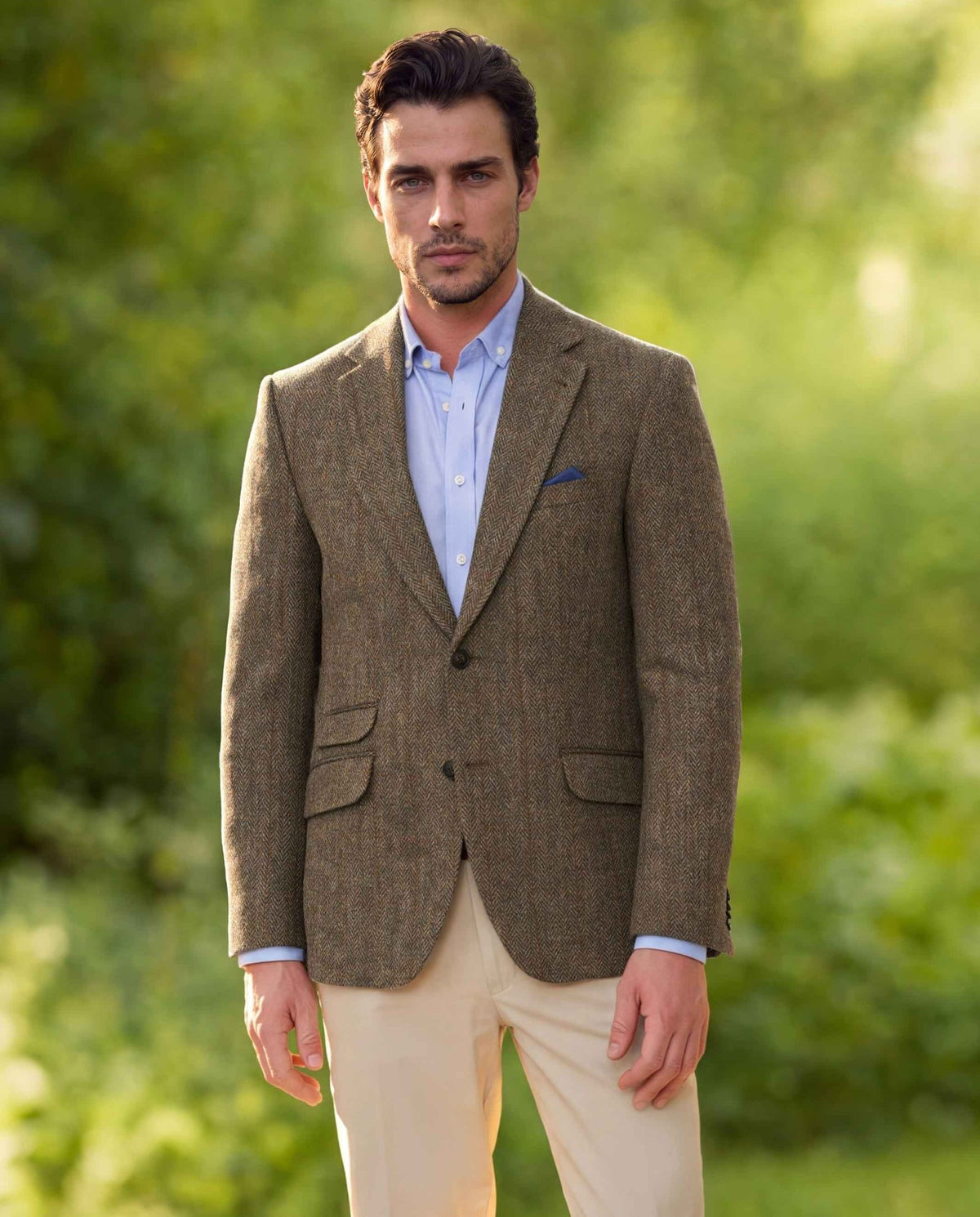 Harris Tweed Sakko "London" in evergreen - Wellington of Bilmore