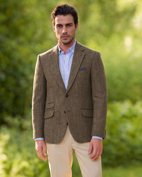 Harris Tweed Sakko "London" in evergreen