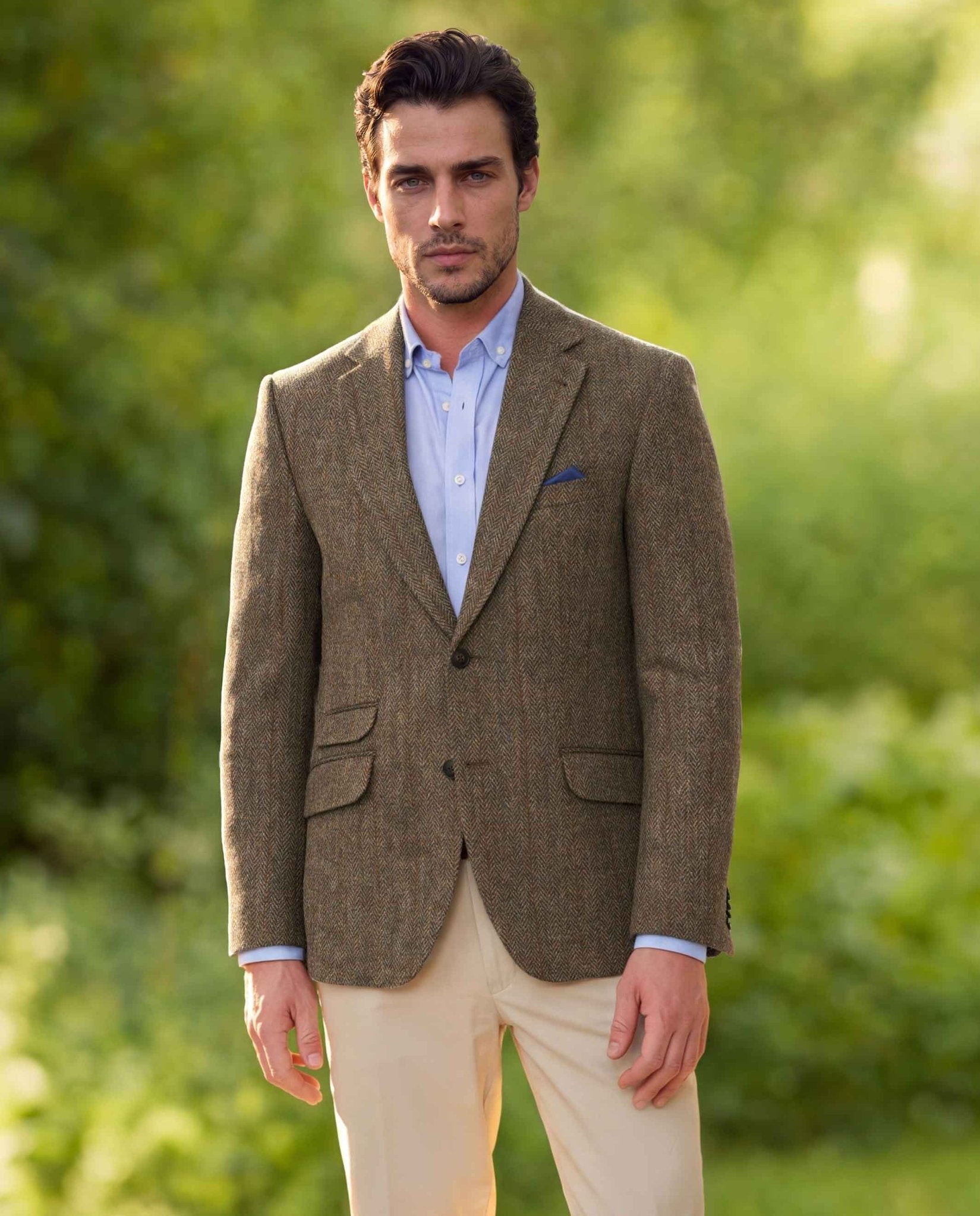 Harris Tweed Sakko ''London'' in evergreen - Wellington of Bilmore