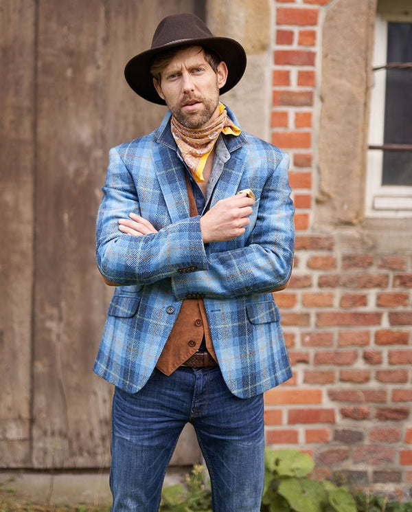 Harris Tweed Sakko "London" in jeans herringbone