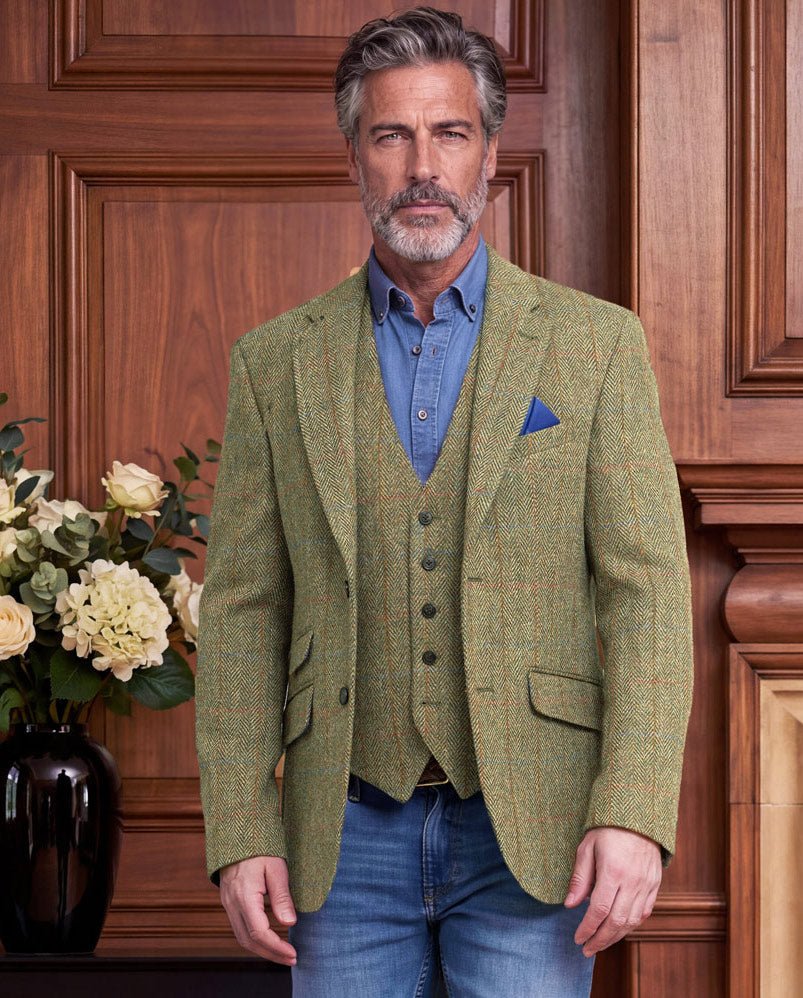 Harris Tweed Sakko ''London'' in light green - Wellington of Bilmore