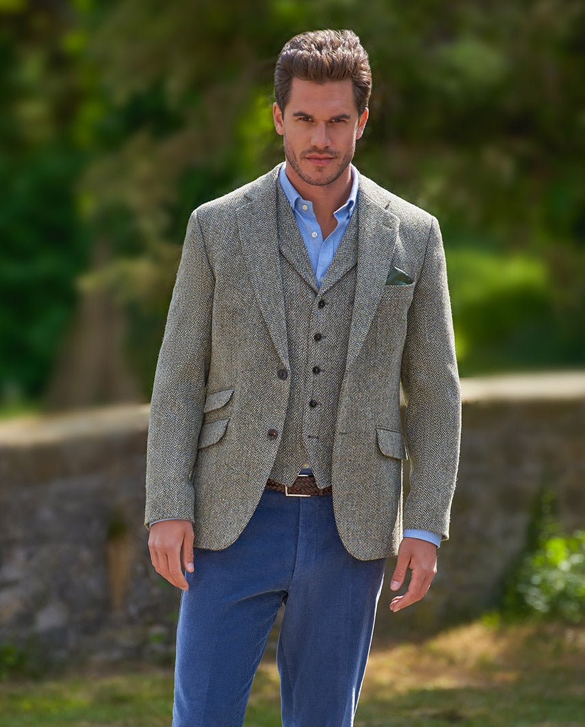 Harris Tweed Sakko "London" in multigreen - Wellington of Bilmore