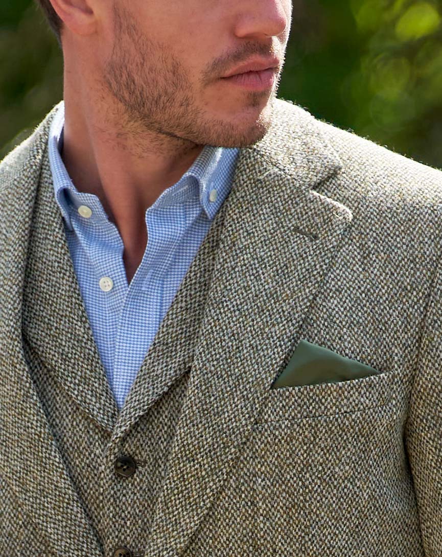 Harris Tweed Sakko ''London'' in multigreen - Wellington of Bilmore