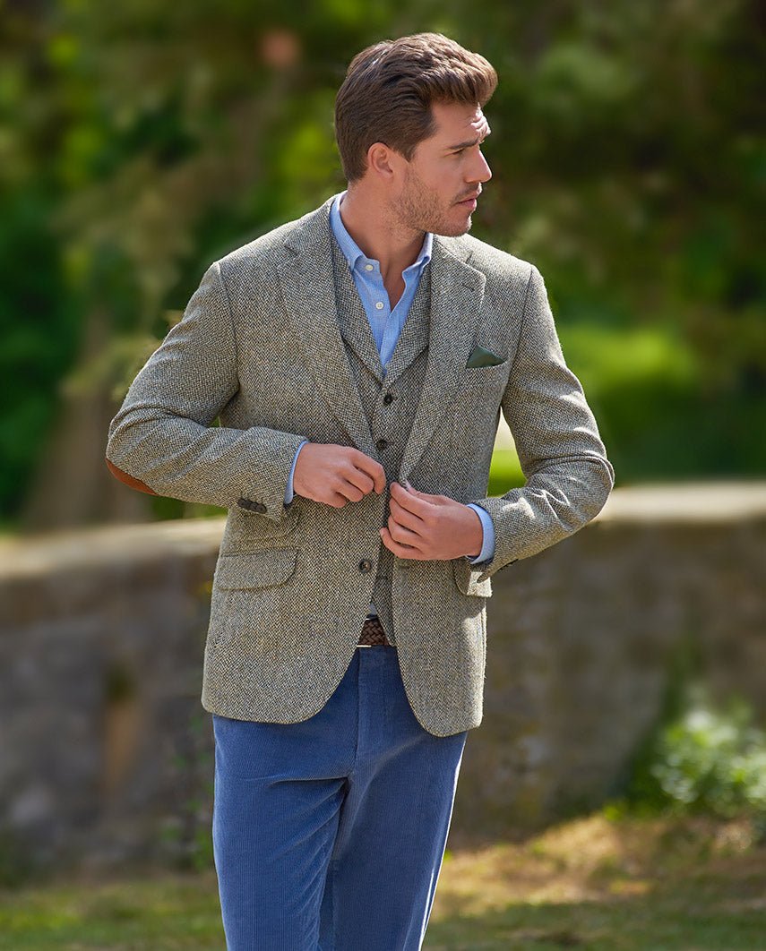 Harris Tweed Sakko "London" in multigreen - Wellington of Bilmore