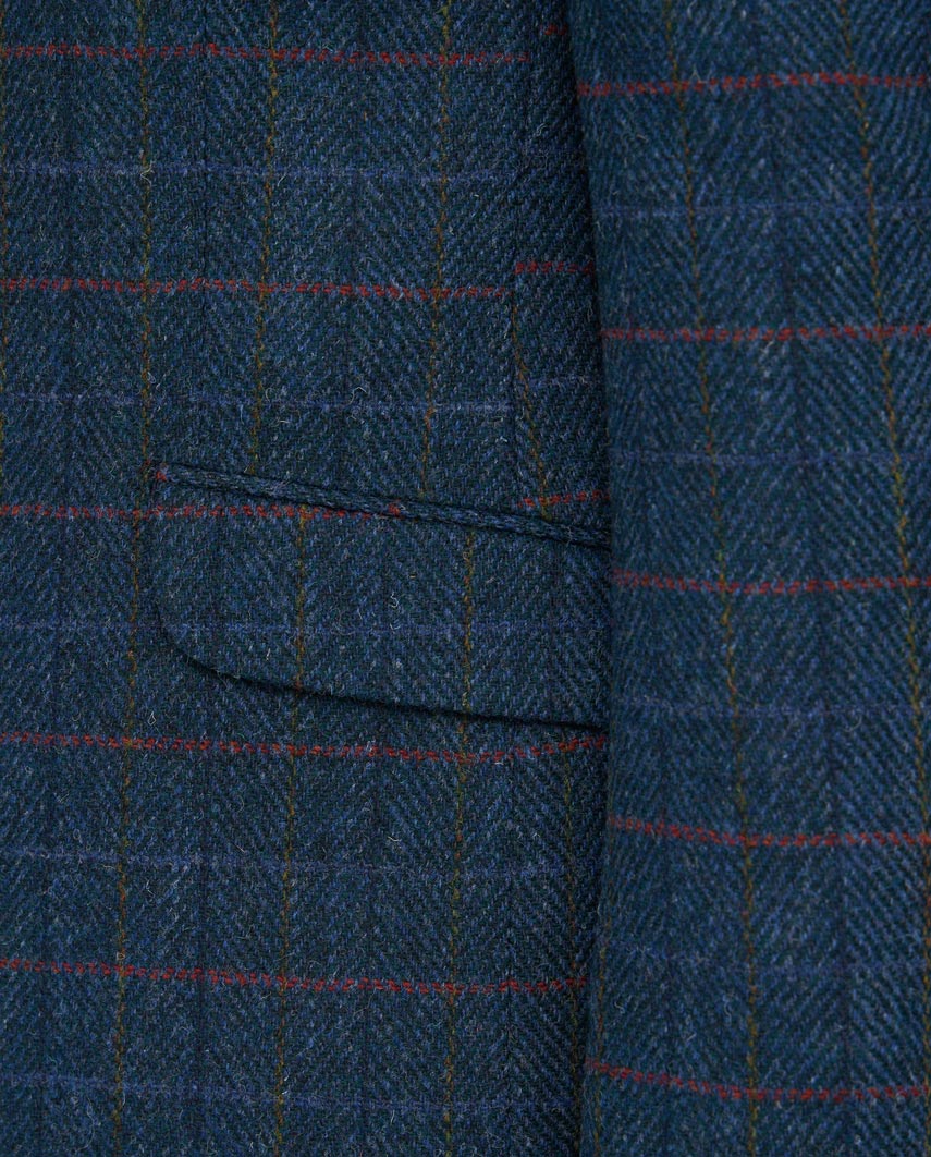 Harris Tweed Sakko "London" in royal navy Tweed - Wellington of Bilmore