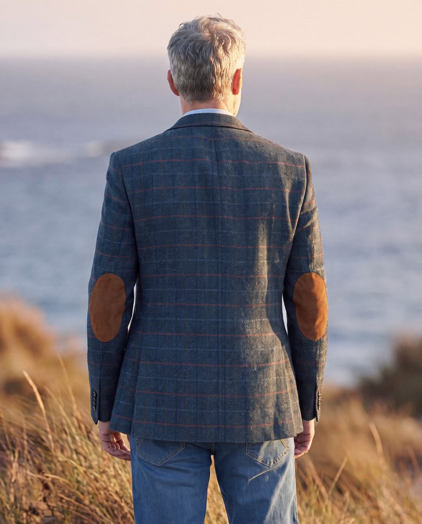 Harris Tweed Sakko "London" in royal navy Tweed - Wellington of Bilmore