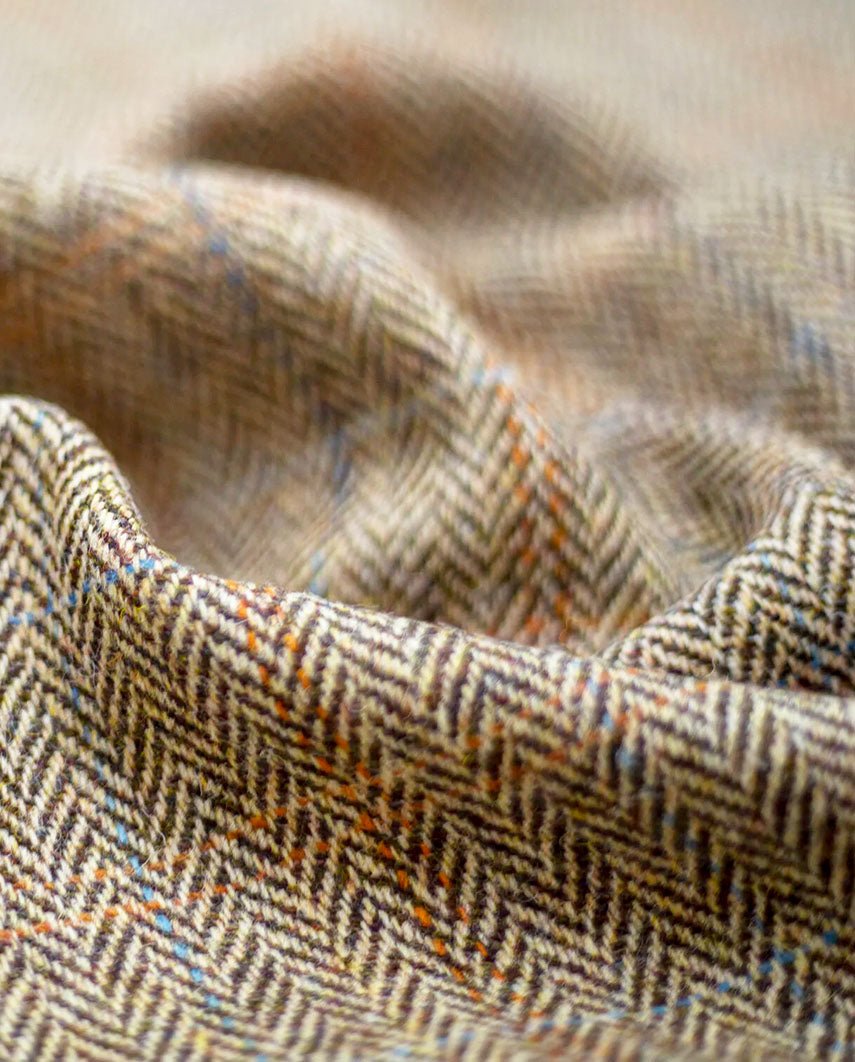 Harris Tweed Sakko ''London'' in sand herringbone - Wellington of Bilmore