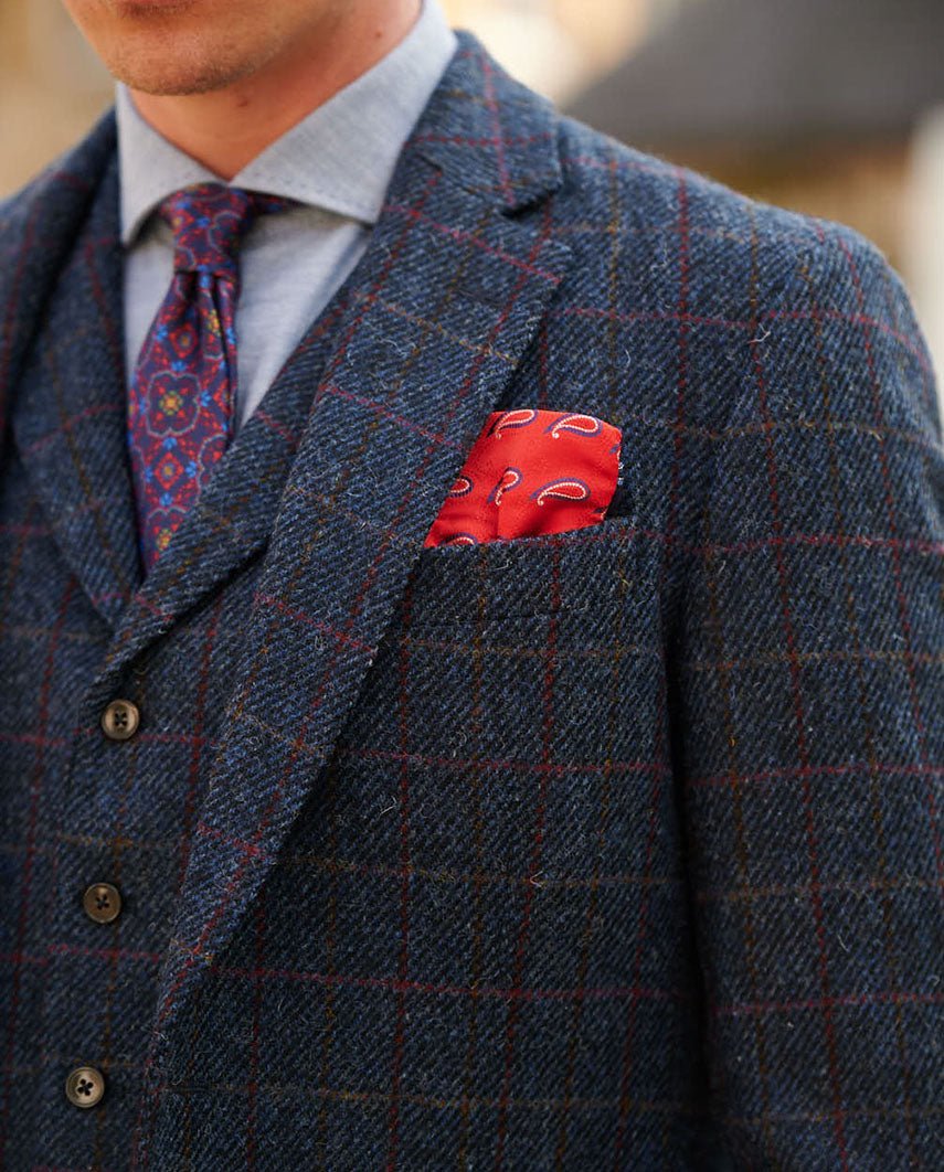 Harris Tweed Sakko ''London'' in scottish blue - Wellington of Bilmore