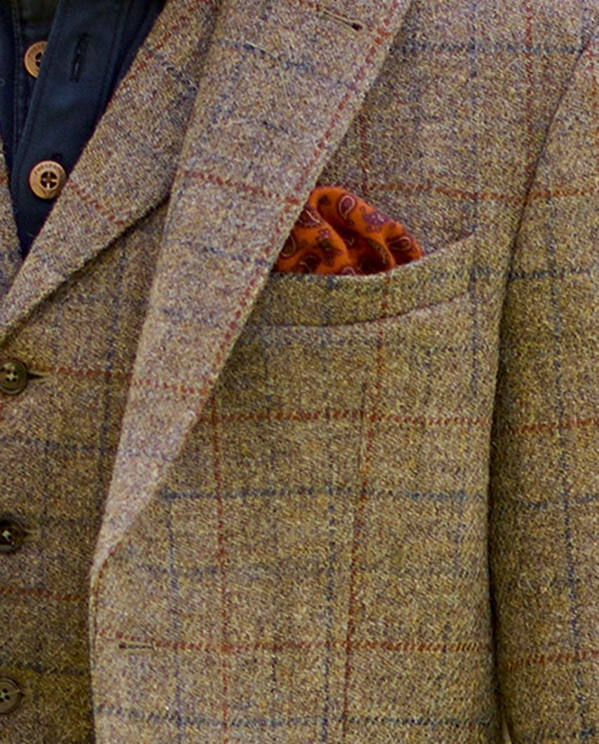 Harris Tweed Sakko ''London'' in Walnut Check - Wellington of Bilmore