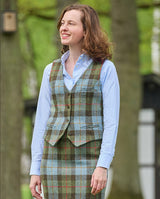 Harris Tweed Weste "Lea" im Highland Check