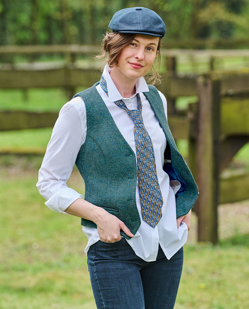 Harris Tweed Weste "Lea" in bright shadow - Wellington of Bilmore