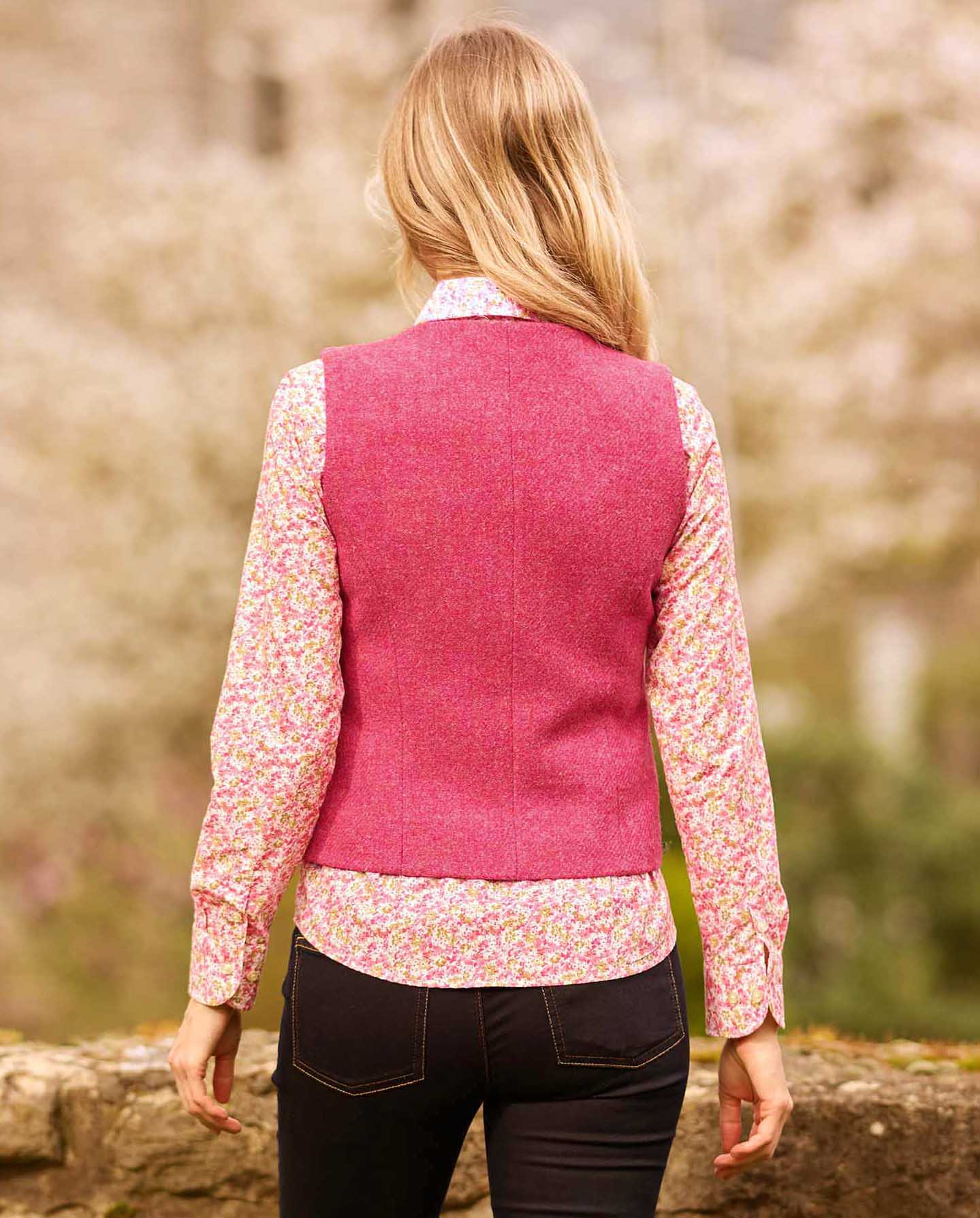 Harris Tweed Weste ''Lea'' in pink - Wellington of Bilmore