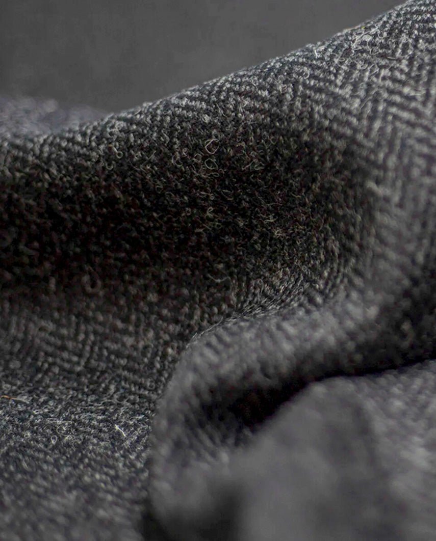 Harris Tweed Weste "Tailor" in charcoal - Wellington of Bilmore