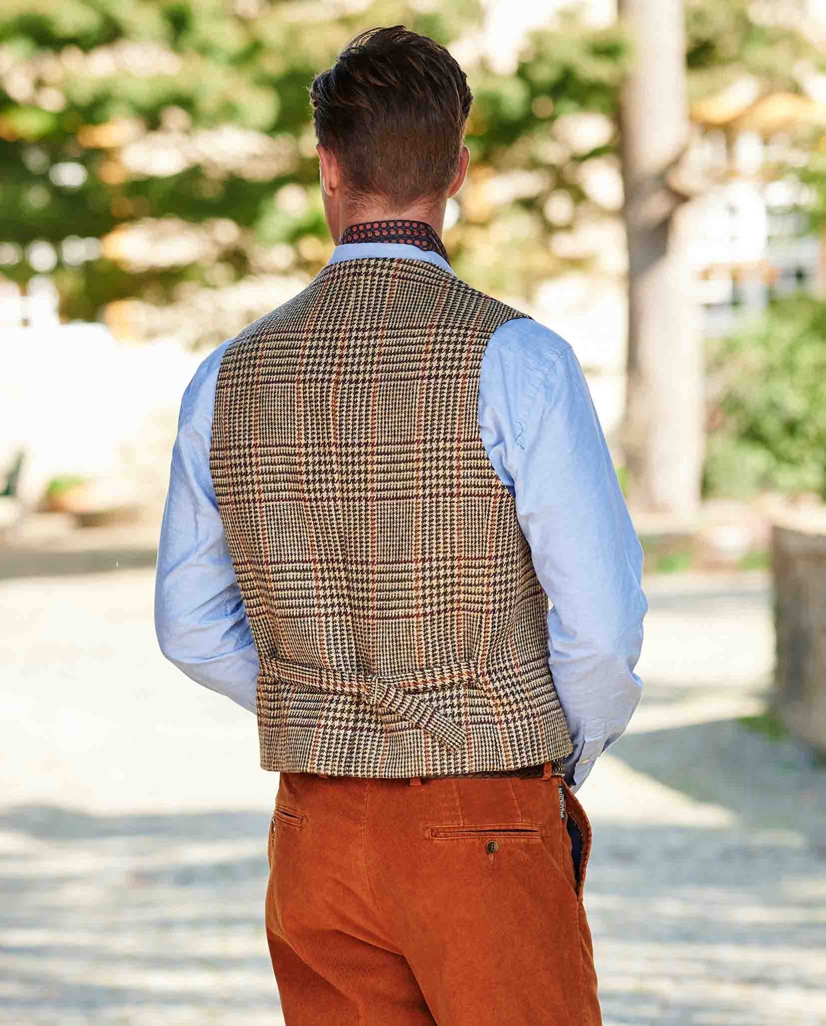 Harris Tweed Weste ''Wales'' im scottish Check - Wellington of Bilmore