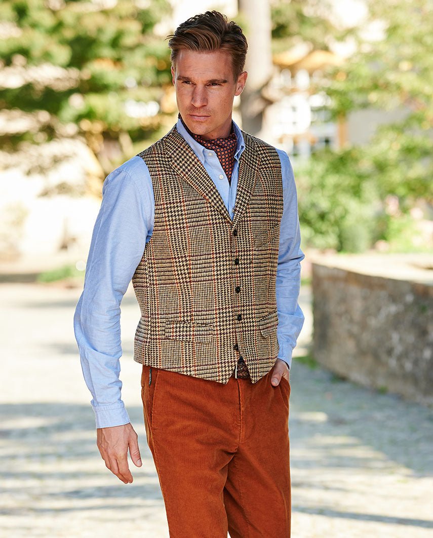 Harris Tweed Weste "Wales" im scottish Check - Wellington of Bilmore