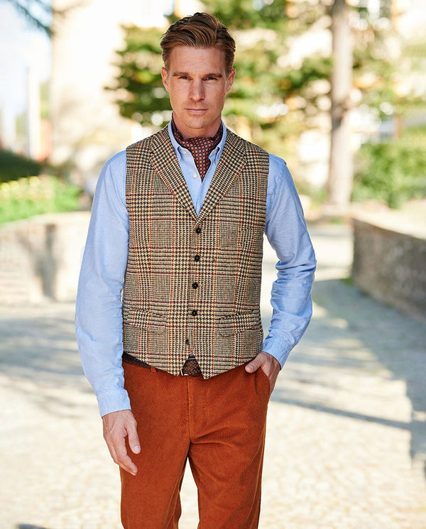 Harris Tweed Weste "Wales" im scottish Check
