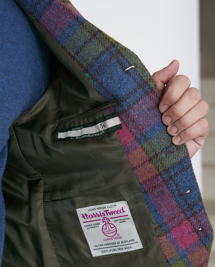 Harris Tweed Weste "Wales" in candy check - Wellington of Bilmore