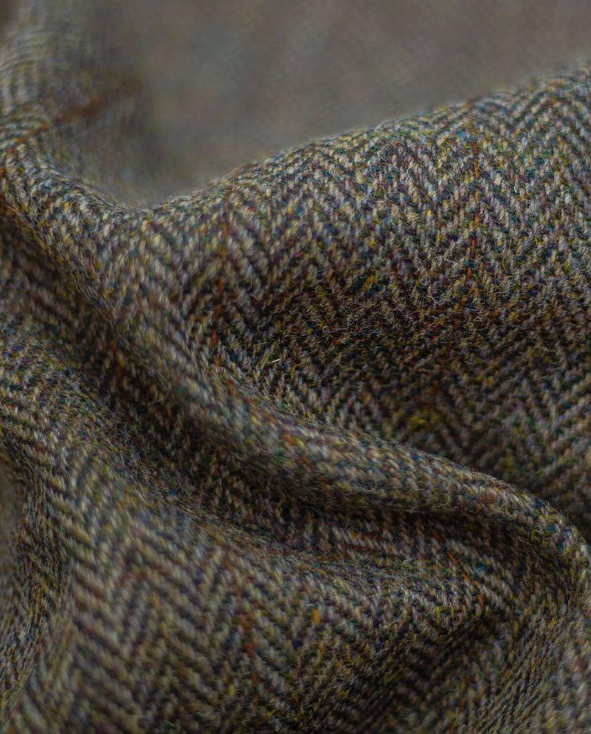 Harris Tweed Weste "Wales" in evergreen - Wellington of Bilmore