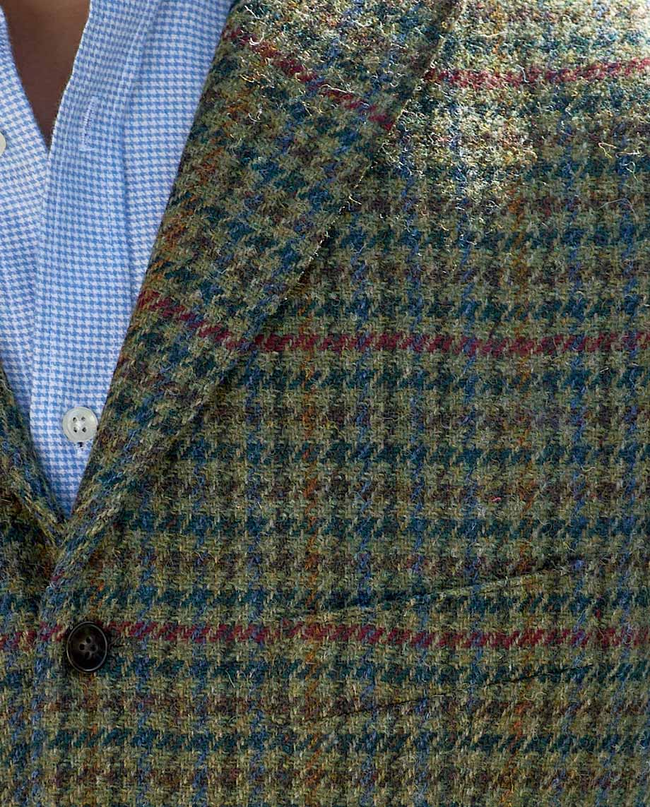 Harris Tweed Weste "Wales" in green Castle - Wellington of Bilmore